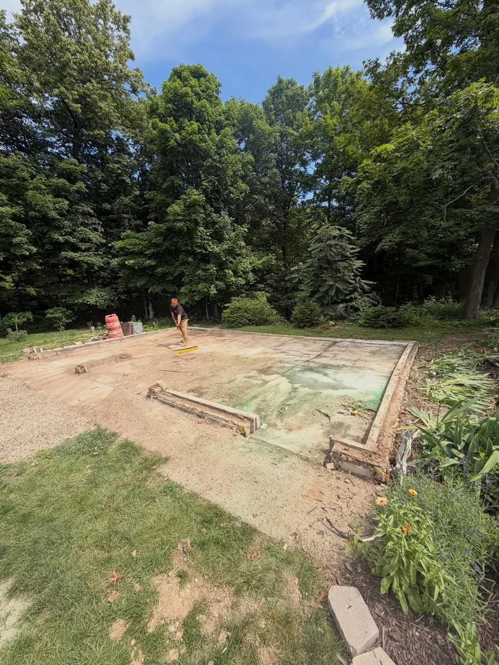 Same lot in Peoria County IL cleared to bare ground after the garage was demolished and hauled away