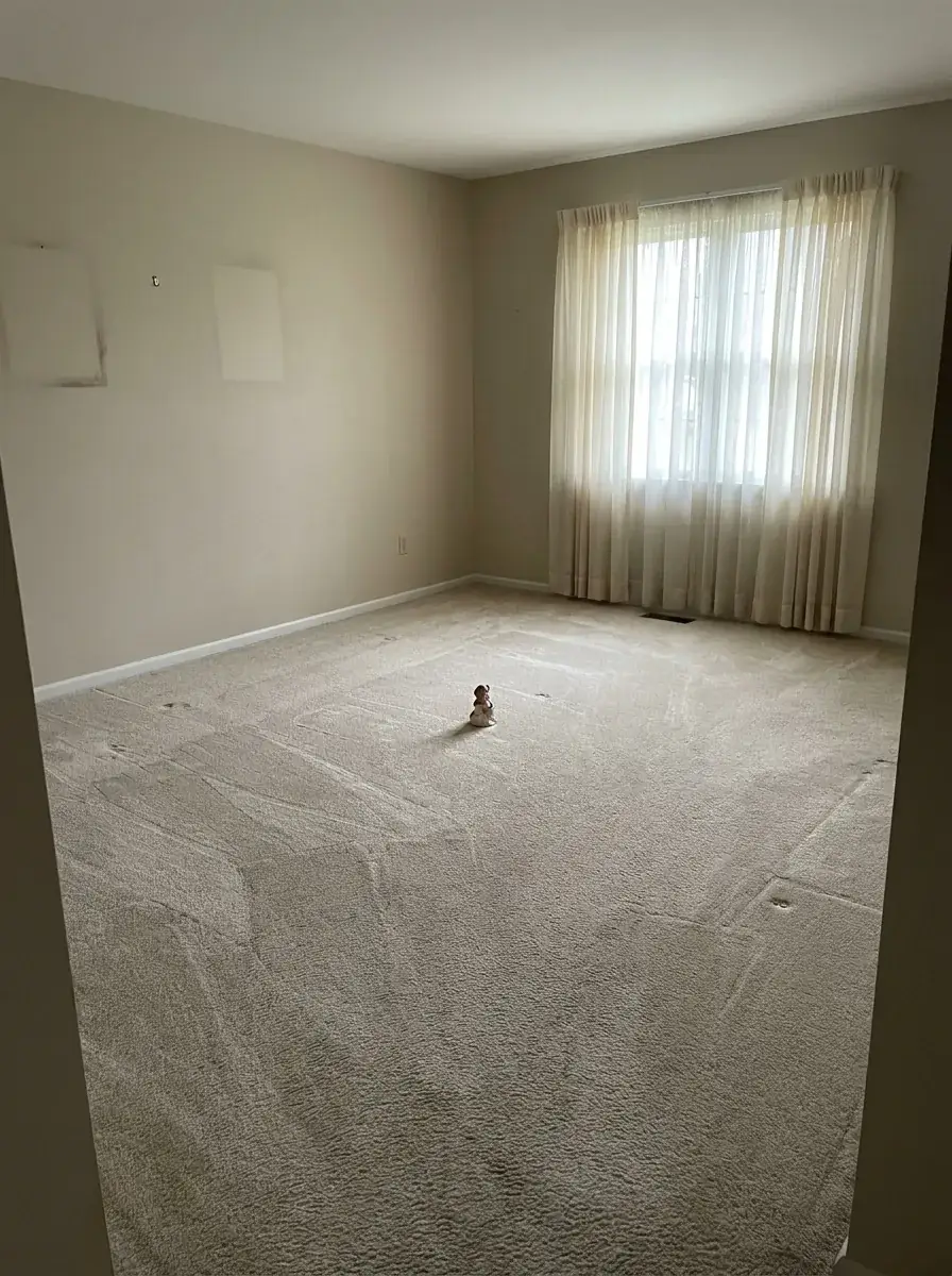 Same Peoria IL living room emptied and swept after estate cleanout by Speedy Gonzo's